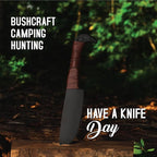 Bearded Viking Axe with Gift Viking Knife Also Leather Sheath | HandForged Carbon Steel bushcraft Hatchet | Vikings Heaven Valhalla (Throwing, Camping, Splitting, Chopping, Hiking) (Axe - 01)