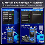 NOYAFA NF-8508 Network Cable Tester with Optical Power Meter VFL, RJ11 RJ45/PoE Tester/CAT5 CAT6/length Measurement, Telephone line Trace Meter with Headset, Network Tools