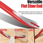 SHALL 3-Piece Nail Puller Tool Set, 12’’, 10’’, 8’’ - Heavy Duty & Mini Cats Paw Pry Bar, Utility Claw Bar, Wonder Bar, 40Cr Alloy Steel Crowbar Tool for Home Remolding & Woodworking