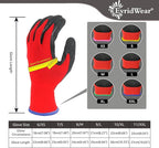Evridwear Crinkle Latex Rubber Hand Coated Safety Work Gloves for Men Women General Multi Use Construction Warehouse Gardening Assembly Landscaping (M-Size) 12 Pairs Pack