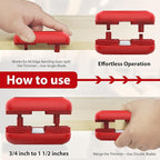 Edge Banding Trimmer with Tungsten Carbide Blades, Hand Planer Versatile Woodworking Edge Trimmer for Burrs, Manual Edge Banding Cutter for ABS, PVC, Veneer, and Melamine - Red