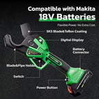 NEXON PVC Pipe Cutter for Makita 18V Battery, Plastic Tubing Cutter with LCD Display, Cuts up to 1-1/2" Electric PVC Cutter, Cutter Tool for PVC, PPR, PE, PEX,SK5 Blade(Battery not include)