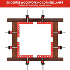 Corner Clamp for Woodworking, 90 Degree Clamp with Box, Right Angle Clamp Woodworking Tools, 4 Pack 5.5" x 5.5"Aluminum Alloy Positioning Clamping (Style 1)