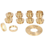 Template Guides, 11Pcs Brass Router Template Guides Bushing Set with Lock Nuts and Adapter Universal Fit Standard Router Bases or Router Insert Plates
