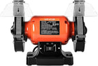 VEVOR Bench Grinder, 6-inch Single Speed Bench Grinder, 3450RPM High-Speed Table Grinders with 450W 3.8A Induction Motor, 36/60-Grit Grinding Wheel & Adjustable Eye Shield for Fast Sharpening Grinding
