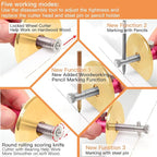 YOSELIN Dovetail Jig Wheel Marking Gauge Plus Set，Micro Adjuster Multifunctional Cutting Wheel Woodworking Scribing, Metric and Imperial Scales, Imperial 1/32 Metric 1mm Accuracy, Wood Marking