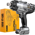 Cordless Impact Wrench 3/4 inch compatible with Dewalt 20V Battery, 1850ft-lbs (2500N.m) Brushless Electric Impact Gun, High Torque Impact Driver, Bare Tool Only, Heavy-Duty Automotive & Industrial
