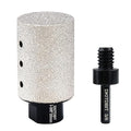 Diamond Coated Finger Bit, 1-3/8" Tile Milling Bit to Enlarge Polish Shape Holes on Porcelain Ceramic Marble Granite Tile Countertop, with 5/8-11 Thread to 3/8" Hex Shank Adapter, Diameter 35mm
