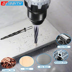 DKIBBITH 1-1/16" Bridge Construction Reamer Drill Bit, M2 HSS Taper Chucking Reamer for Steel Alloy Metal Wood Plastic, 1/2" Non-Slip Shank, 5-Spiral Flutes Car Reamer, to Align or Enlarge Holes, 27mm