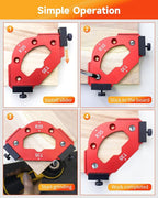 TANYO 7pcs Router Corner Radius Template Router Radius Jig, Aluminum Alloy 3 in 1 Radius Jig Router Templates, R10 R15 R20 R25 R30 R35 R40 R50 R60 T10 T20 T30 T35 T40 T50 T60 Use with Router Table