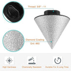 HARFINGTON Diamond Beveling Chamfer Bits 48mm Dia 5/8-11 Thread Cone Grinder Bit with Adapter, Countersink Drill Bit to Enlarge Holes for Porcelain Tile, Marble, Ceramic, Glass, Stones