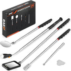 RAK Magnetic Pickup Tool Set Gifts for Men - 5Pcs with 360 Swivel Inspection Mirrors, Telescoping Magnet Pickup Tool, Flexible LED Flashlight, Mechanic Tools & Cool Gadgets for Men, Dad, Husband