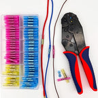 220Pcs Butt Terminal Connectors, Waterproof Heat Shrink Wire Connectors, Automotive Electrical Connector Terminals Kit, Crimp Connectors (22-10 Gauge)