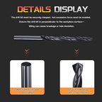Drill Bit, 6.2mm Cutting Diameter, 4241 HSS Nitriding Black 118° Cutting Angle Versatile Jobber Bits - (Applications: for Drilling Plastic Wood Soft Metal), 10-Pieces