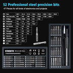 STREBITO Micro Screwdriver Set 50 in 1 Precision Screwdriver Set, S2 Steel Multi Bit Mini Repair Kit for Electronics, Computer, Phone, Laptop, Glass, Watch, Switch, Game Controller