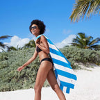 Dock & Bay Beach Towel - Quick Dry, Sand Free - Compact, Lightweight - 100% Recycled - Includes Bag - Cabana - Bondi Blue - Extra Large (200x90cm, 78x35)