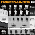 SOMELINE Crimp Tool Connector Kit, 24 Types, 32-20 AWG Crimper, JST-XH 2.5mm/Du Pont 2.54mm/KF2510 2.54mm Connector kit, Crimping Pliers for JST, Du pont, KF2510, Molex, AMP EI Series