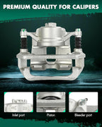 SCITOO 19B7106 Front Left Disc Brake Caliper w/Bracket Fit For Honda For Accord 2013-2022,For Honda For HR-V 2016-2022, Single Piston