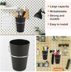 16 Sets Pegboard Hooks with Pegboard Cups, Ring Style Pegboard Bins with Rings