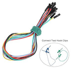 Sumnacon Test Leads Kit 10 Pcs 5 Colors Mini SMD IC Test Hook Clips with Silicone Jumper Wires Cable for Logic Analyzer Electrical Testing Clip Leads or Multimeter Test Leads for Repairing Cell Phone