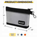 TICONN Tool Pouches with Zipper, 1680D Oxford Small Tool Bags, Waterproof Utility Bag Zipper Pouch for Tool Organizers and Storage (3 Pack Small)
