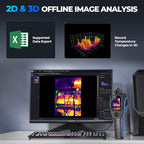 TOPDON TC004 Thermal Imaging Camera, 320 x 240 TISR Resolution, 256 x 192 IR High Resolution, 12-Hour Battery Life Handheld Infrared Camera with PC Analysis and Video Recording Supported, 32GB SD Card