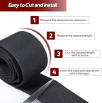 Heat Shrink Braided Sleeving Fabric Tubing 2 in 1 Wiring Harness Tubing Abrasion Resistant Cable Sleeve for Protection Wire/Sheath/Irregular Shape Hose (3/8"-13ft)