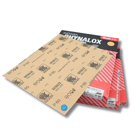 Indasa Redline Plus Sandpaper 9 X 11 Dry 220 Grit 50 Sheets