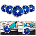 4.5 inch Diamond Saw Blade 4.5" Cutting Disc Wheel for Cutting Porcelain Tiles Granite Marble Ceramics Works with Tile Saw and Angle Grinder (5 Pack, Blue)