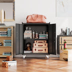 Storage Cabinet with Wheels,Locking Storage Cabinet with Drawer and Adjustable Shelf, Metal Cabinet,Rolling Tool Cabinets for Garage, Assembly Required (18.1" D x 30.3" W x 35.4" H)