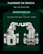 SCITOO Rear Left Brake Caliper With Bracket 19-B2069 Compatible For Acura TSX 2004-2008 For Honda For Accord 1998-2007