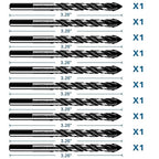 10-Piece 3/16" Masonry Drill Bits for Tile Glass Ceramic Wall Brick Stone Soft-Metal Wood, 1/4 Inch Concrete Drill Bits Cement Drill Bit Set, 3-Flat Shank, YG8 Carbide Tungsten Steel Alloy Tip 5mm