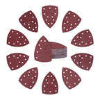 50PCS Mouse Detail Sander Sandpaper Hook and Loop 11-Holes Triangular Sanding Sheets for Mouse Sanders - Mixed Grits Coarse to Fine 40/60/80/100/120/180/240/320/400/600 Grits
