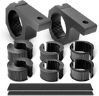 Nilight 90020B 2 Pack Mounting Bracket Kit LED Off Road Light Horizontal Bar Tube Clamp Roof Roll Cage Holder, 2 Years Warranty,Black