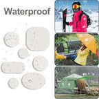 45PCS Nylon Repair Patch Self-Adhesive Pre-Cut Fabric Patch Down Jacket Repair Patches for Puffer Jackets Tenacious Tape Polyester Waterproof Lightweight Tent Repair Patch for Clothes Bag(White)