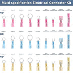 Heat Shrink Wire Connectors, 550 Pcs Electrical Connectors Kit with Red Copper, Sufficient Adhesive, Fully Closed Seam for Excellent Conductivity and Stability, 3 Colors