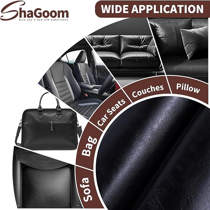 Leather Repair Patch, 35X79 inch Strong Sticky Repair Patch Self Adhesive Waterproof, DIY Large Vinyl Patches for Couches, Furniture, Sofa, Car, Chair (Black, 35X79 inch)