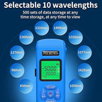 Rechargeable Optical Power Meter L-C50-50km mini Fiber Cable Tester Suitable for SC/FC/ST/LC Interface 4-in-1 Function Built-in 50km Visual Fault Locator RJ45 Network Testing with 1 FC-LC Adapter
