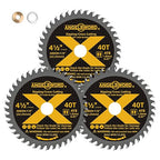 ANGELSWORD 4-1/2 Inch Circular Saw Blade,7/8" Arbor 40T, Used on Angle Grinder for Ripping, Cross Wood Cutting, 3 Pack, with 3/8"&5/8" Bushing