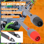 Heavy Duty Wire Piercing Probe Insulation Piercing Clip Set with 4mm Push Banana Plug for Multimeter Test Leads Multi Testers Needle Accessories