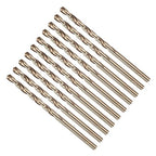 Drill Bit, #28 Cutting Diameter, 4341 HSS Gold Finish 135° Cutting Angle Number Jobber Bits - (Applications: for Drilling Soft Metal Plastic Wood), 10-Pieces