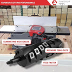 FINDBUYTOOL Helical Cutterhead for Porter Cable PC160JT 6" Benchtop Jointer with Carbide Insert Knives, 40X Longer Life, 50% Less Noise for Woodworking, Furniture Making, DIY & Professional Use