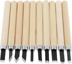 OriGlam 10pcs Professional Wood Carving Chisel Set - Carbon Steel Woodworking Tools, Power Grip Chisels Great for Carving and Woodworking
