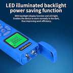 Rechargeable Optical Power Meter L-C70-50km mini Fiber Cable Tester Suitable for SC/FC/ST/LC Interface 4-in-1 Function Built-in 50km Visual Fault Locator RJ45 Network Testing with 1 FC-LC Adapter