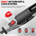 PHALANX Cordless Rotary Tool Kit, 4V 4000mAh Battery, 80 Accessories, 9 Speed Settings, 28000 RPM Max, Type-C Charging (PRT-Black)