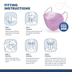 BNX KN95 Face Masks Made in USA (Adult Large, Adult Medium, Kids Small) (Earloop) (Model: E95/E95M/E95S)