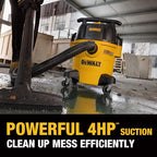 DEWALT 5 Gallon STEALTHSONIC Shop Vacuum Wet and Dry, Powerful Suction & Portable Shop Vac with Attachments, Ultra Quiet Wet Dry Vac for Home, Garage, Car, Workshop, Jobsite, DXV05P-QT, 4 Peak HP