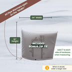 The Original Winter Pipe Insulation Cover (0˚F) - Extra-Thick EVA+NBR (UV-Coated) Insulated Backflow Preventer Freeze Protection, Pump Cover, Sprinkler/Well/Valve Head Cover - (24" W X 18" H)