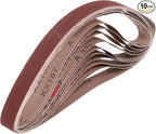 HARFINGTON 1 x 42 Inch Sanding Belts, 10 Pcs 320 Grits Aluminum Oxide Abrasive Belt Sander File Belt for Woodworking, Metal Polishing, Knife Sharpener