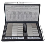 30Pcs Surface Roughness Comparators,Roughness Test Block Ra0.05-12.5mm Microfinish Comparator, Surface Finish Comparator Set for Lathe Machinery Manufactur Teach (30pcs Surface Roughness comparators)